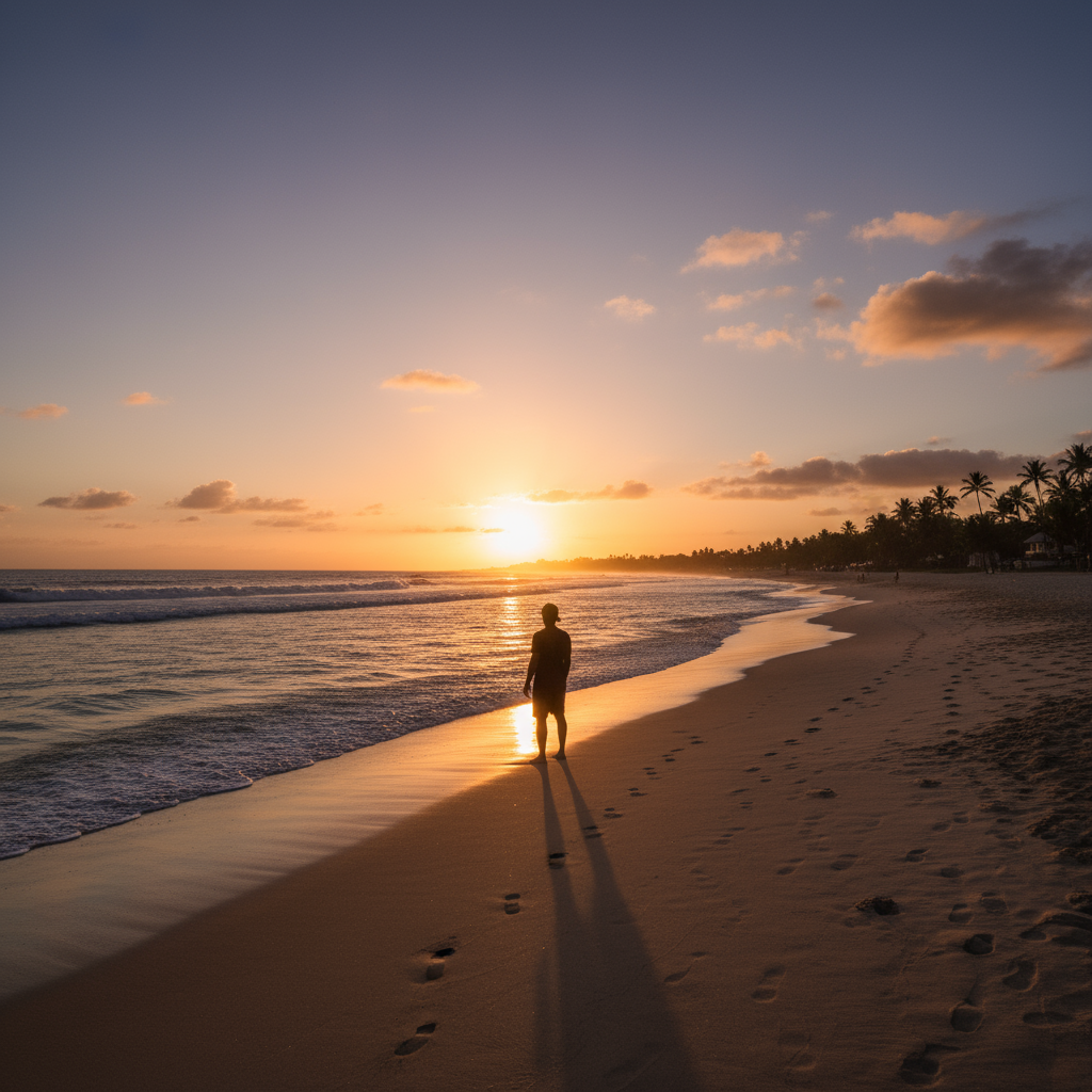 someone on the beach